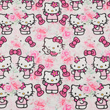 Hello Kitty and Rose pink! 1 Yard Medium Thickness Plain Cotton Fabric, Fabric by Yard, Yardage