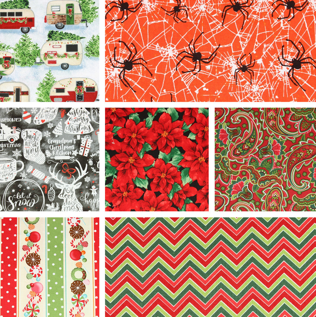 Sale] Holiday Themes Prints Series! 1 Meter Printed Cotton Fabric, Fabric by Yard, Yardage Fabrics, Children  Kids thanksgiving Halloween