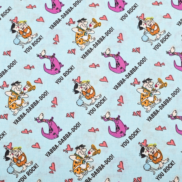You Rock Yabba-Dabba-Doo Scooby-Doo the Dog! 1 Meter Plain Cotton Fabric by Yard, Yardage Cotton Fabrics for Style Bags