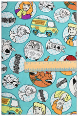 Scooby-Doo the Dog Great Dane turq! 1 Meter Plain Cotton Fabric by Yard, Yardage Cotton Fabrics for Style Bags