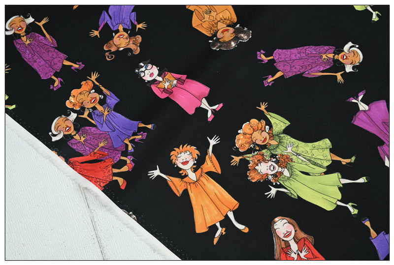 Fashion Ladies Cartoon! 1  Yard Medium-Weight Thickness Plain Cotton Fabric, Fabric by Yard, Yardage Cotton Fabrics for  Style Garments