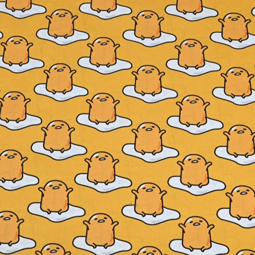 Wake Up Egg Cartoon Gudetama Yellow! 1 Yard Printed Cotton Fabric by Yard, Yardage Cotton Fabrics for  Style Garments, Bags