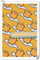 Wake Up Egg Cartoon Gudetama Yellow! 1 Yard Printed Cotton Fabric by Yard, Yardage Cotton Fabrics for  Style Garments, Bags