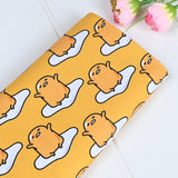 Wake Up Egg Cartoon Gudetama Yellow! 1 Yard Printed Cotton Fabric by Yard, Yardage Cotton Fabrics for  Style Garments, Bags