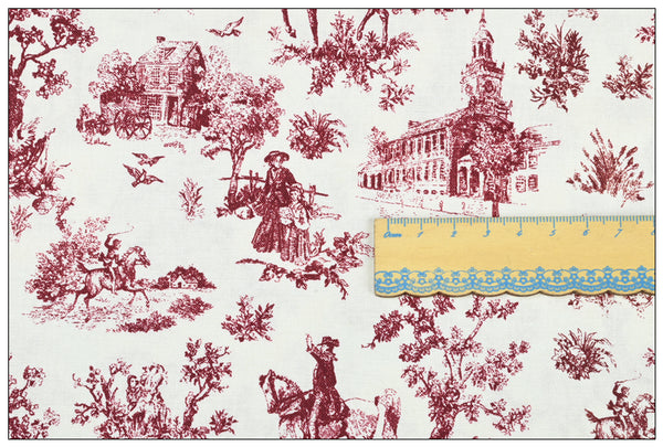 Rococo Retro Style Pastoral Print Hunting! 1 yard Cotton Printed Fabric by Yard, Yardage Cotton Fabrics for Bags French Style