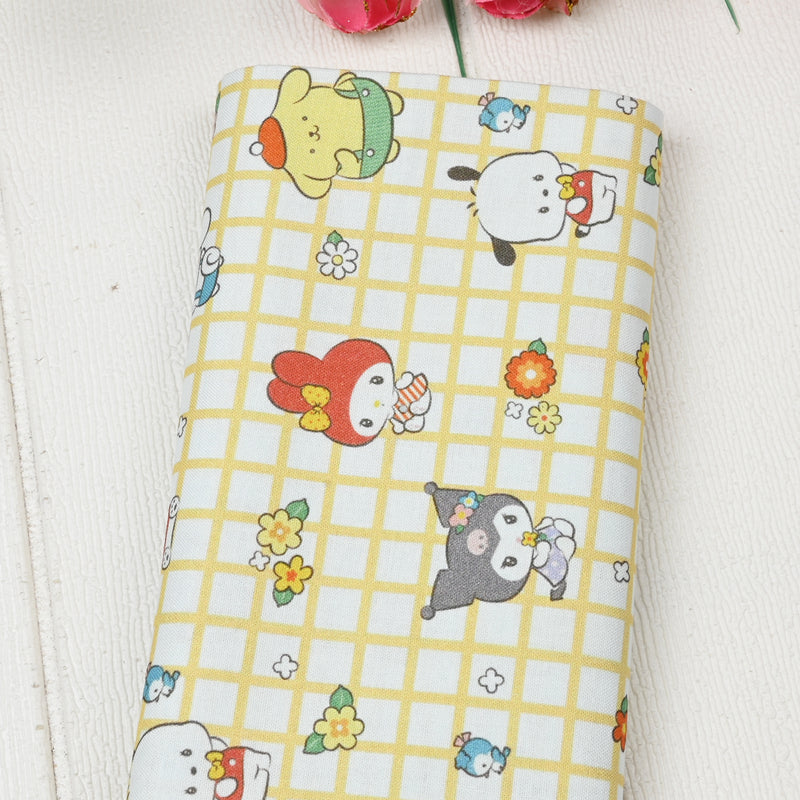 my Melody Pompompurin Sanrio Characters 7 Prints! 1 Yard Medium Thickness Plain Cotton Fabric, Fabric by Yard, Yardage