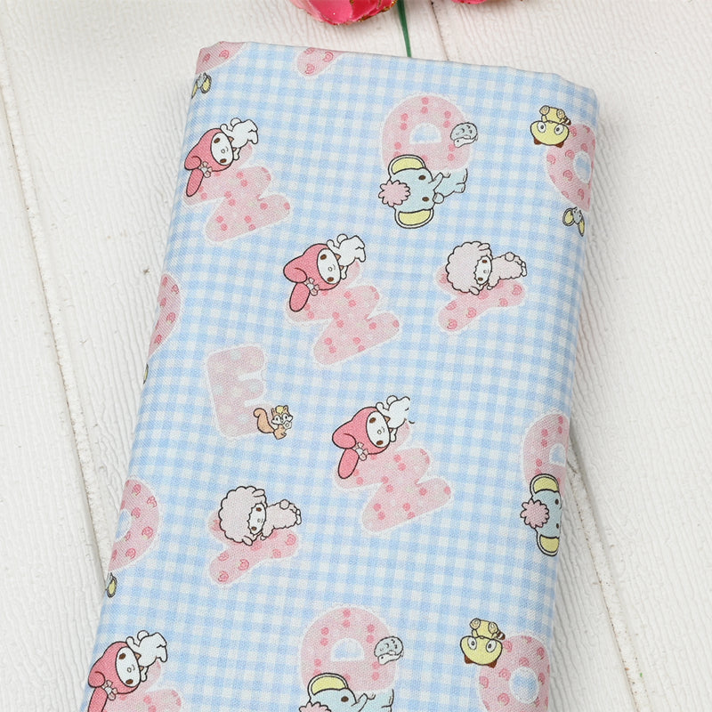 my Melody Pompompurin Sanrio Characters 7 Prints! 1 Yard Medium Thickness Plain Cotton Fabric, Fabric by Yard, Yardage