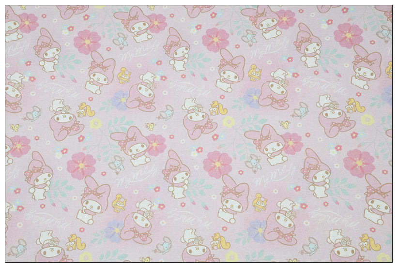 my Melody Pompompurin Sanrio Characters 7 Prints! 1 Yard Medium Thickness Plain Cotton Fabric, Fabric by Yard, Yardage