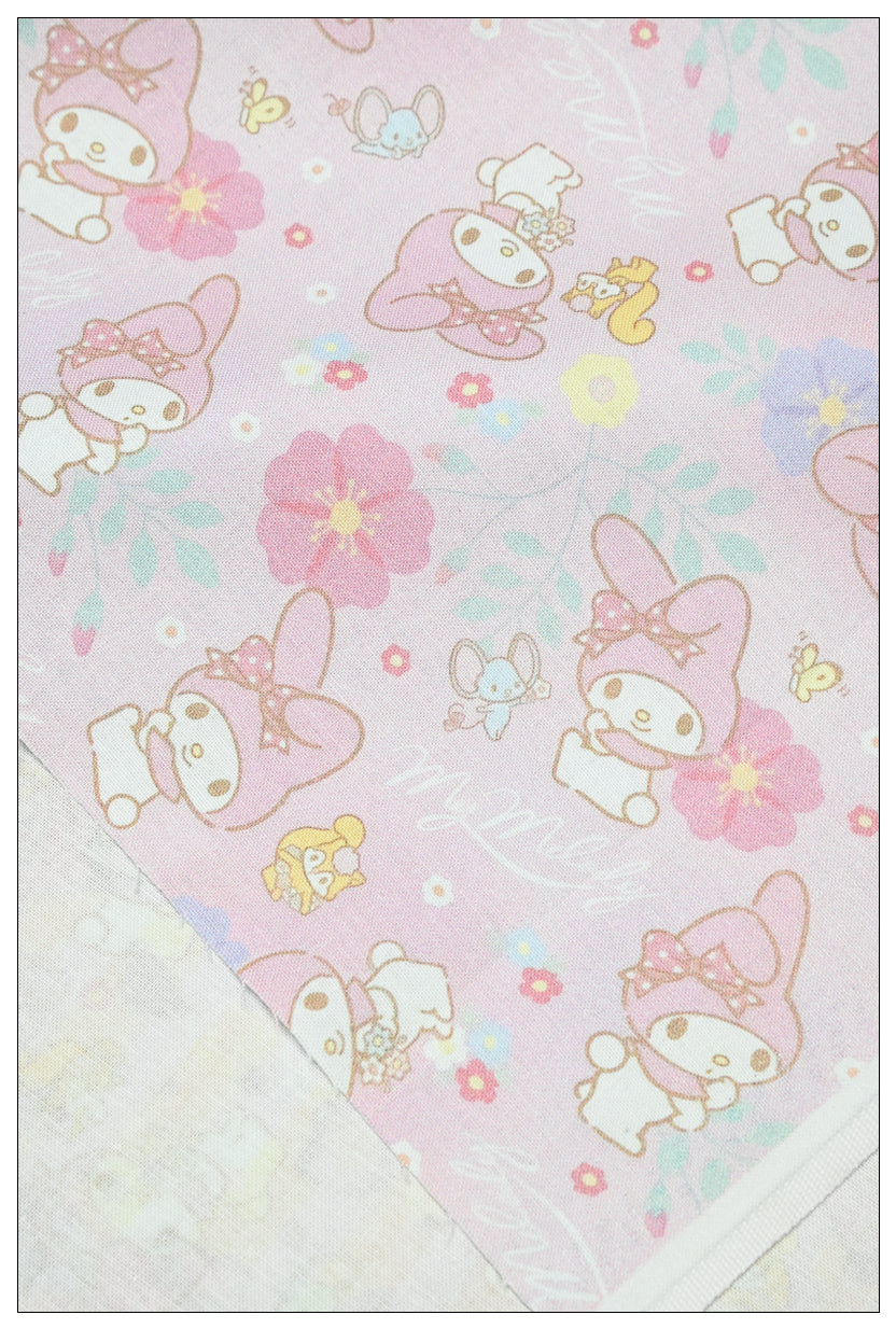 my Melody Pompompurin Sanrio Characters 7 Prints! 1 Yard Medium Thickness Plain Cotton Fabric, Fabric by Yard, Yardage