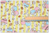 Little Twin Stars Sanrio Characters 6 Prints! 1 Yard Medium Thickness Plain Cotton Fabric, Fabric by Yard, Yardage