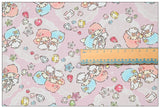 Little Twin Stars Sanrio Characters 6 Prints! 1 Yard Medium Thickness Plain Cotton Fabric, Fabric by Yard, Yardage