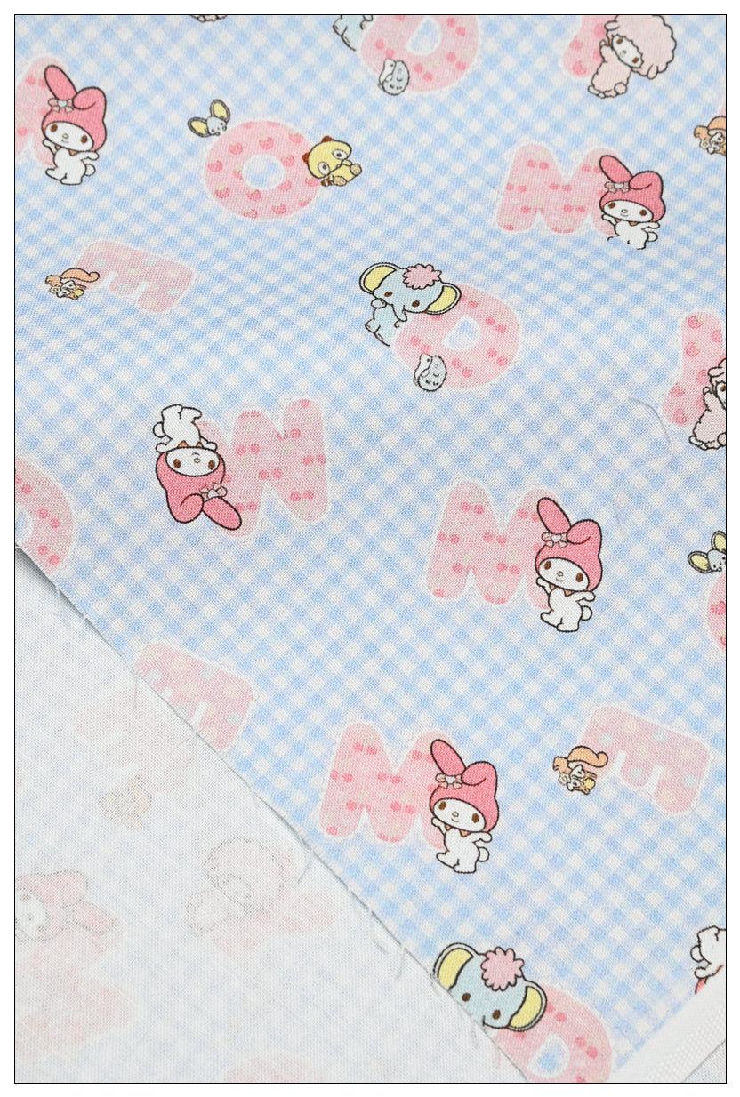 my Melody Pompompurin Sanrio Characters 7 Prints! 1 Yard Medium Thickness Plain Cotton Fabric, Fabric by Yard, Yardage