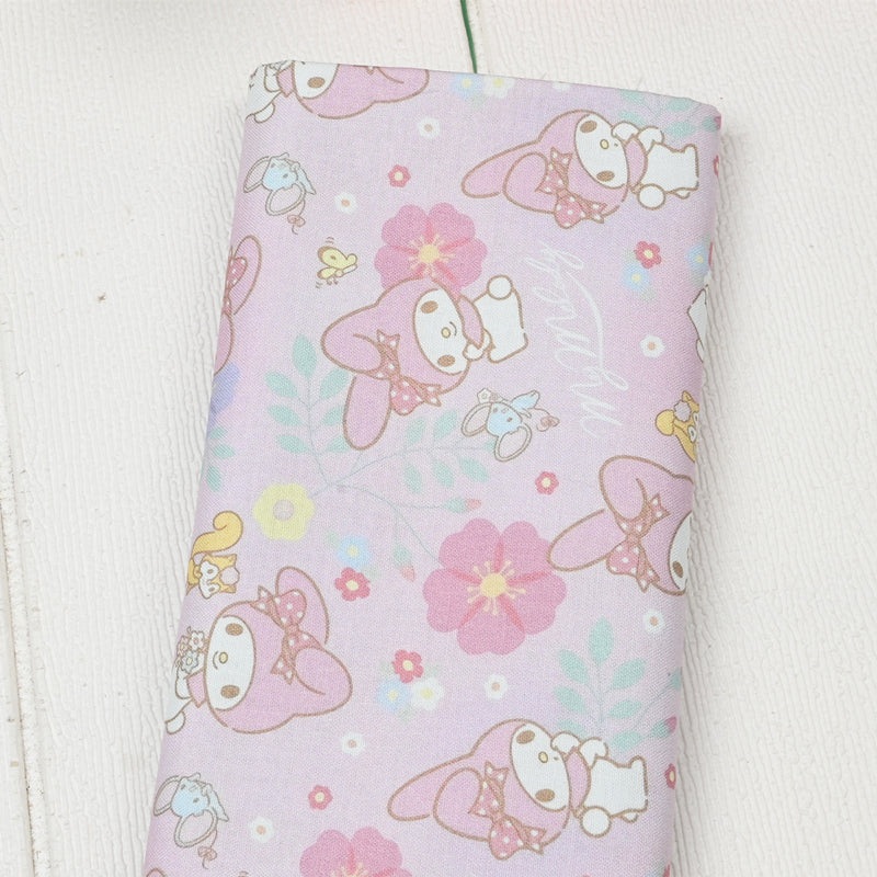 my Melody Pompompurin Sanrio Characters 7 Prints! 1 Yard Medium Thickness Plain Cotton Fabric, Fabric by Yard, Yardage