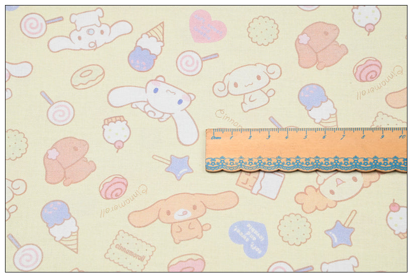 my Melody Pompompurin Sanrio Characters 7 Prints! 1 Yard Medium Thickness Plain Cotton Fabric, Fabric by Yard, Yardage