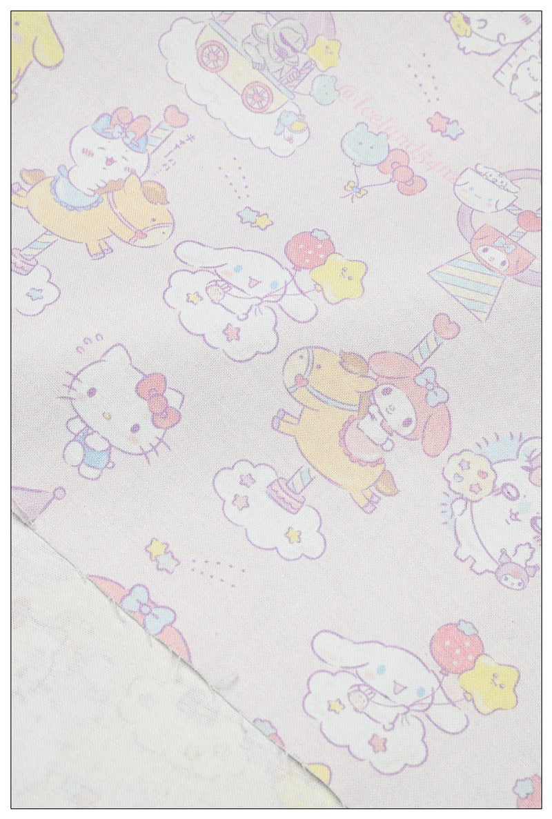 my Melody Pompompurin Sanrio Characters 7 Prints! 1 Yard Medium Thickness Plain Cotton Fabric, Fabric by Yard, Yardage