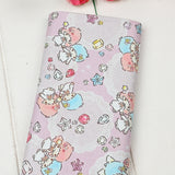 Little Twin Stars Sanrio Characters 6 Prints! 1 Yard Medium Thickness Plain Cotton Fabric, Fabric by Yard, Yardage