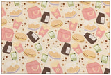 French Fries Fast Food McDonald's Themed ! 1 Yard Medium Thickness Cotton Fabric, Fabric by Yard, Yardage Cotton Fabrics for Style Clothes, Bags