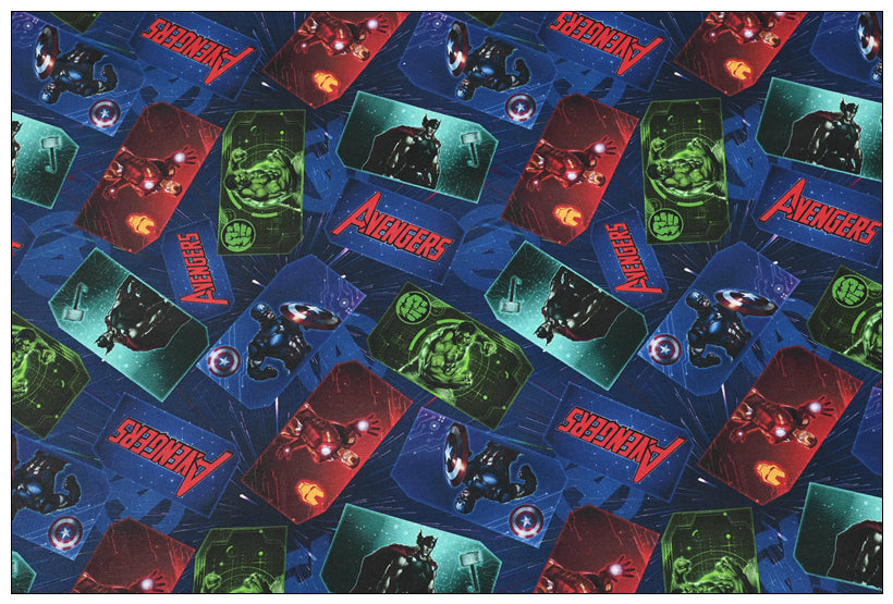 Avengers Marvel Super Hero Series 5 prints! 1 yard Top Quality Medium Thickness Plain Cotton Fabric, Fabric by Yard, Avenger 2303