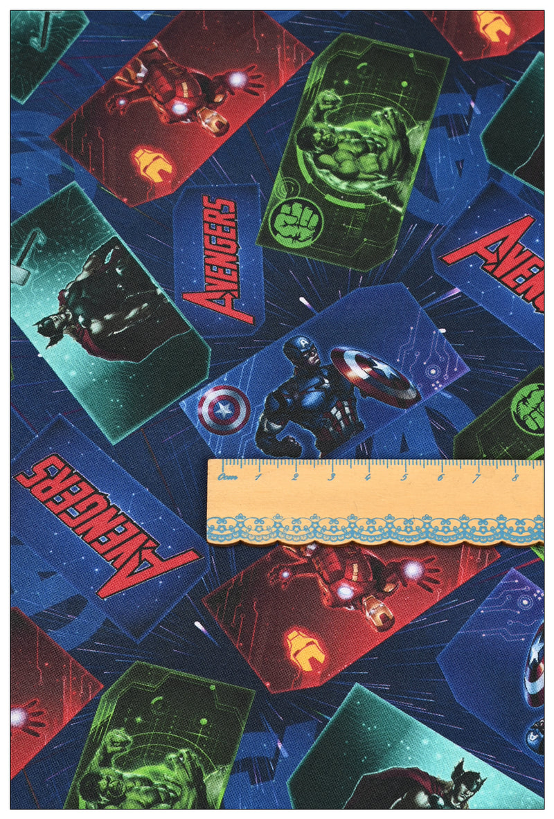 Avengers Marvel Super Hero Series 5 prints! 1 yard Top Quality Medium Thickness Plain Cotton Fabric, Fabric by Yard, Avenger 2303