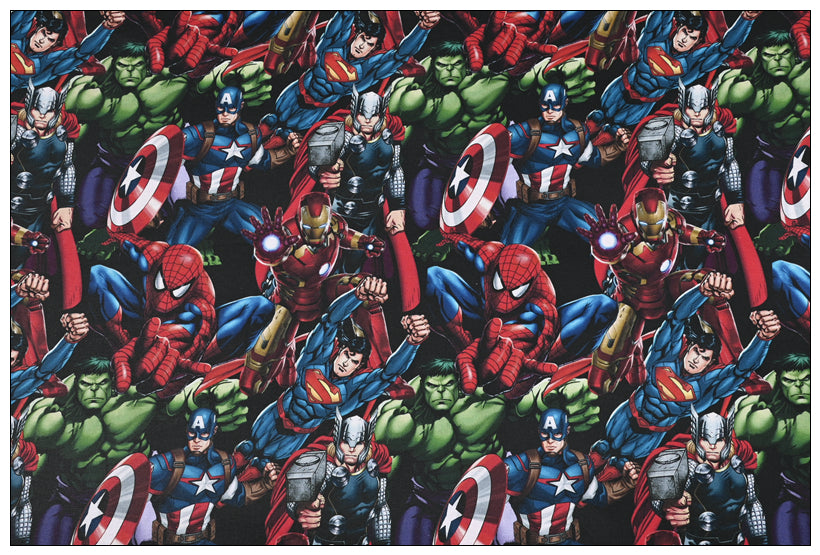 Avengers Marvel Super Hero Series 5 prints! 1 yard Top Quality Medium Thickness Plain Cotton Fabric, Fabric by Yard, Avenger 2303