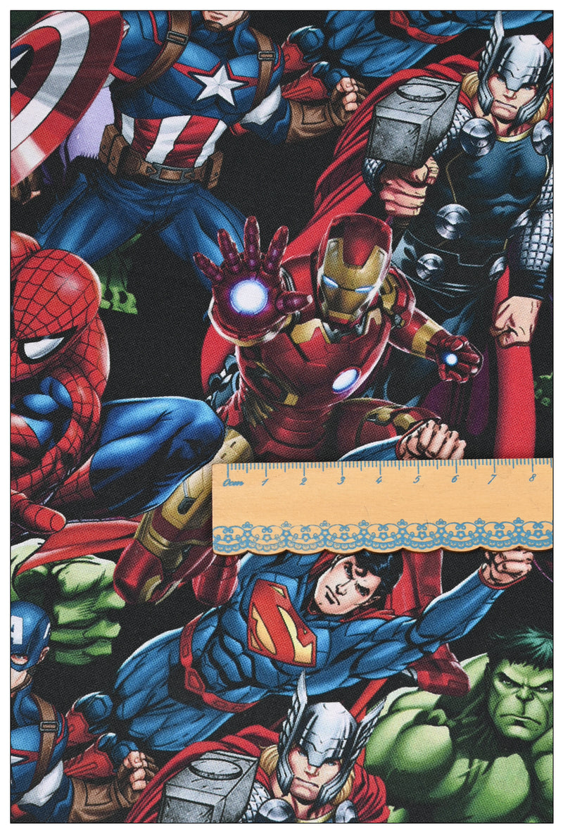 Avengers Marvel Super Hero Series 5 prints! 1 yard Top Quality Medium Thickness Plain Cotton Fabric, Fabric by Yard, Avenger 2303