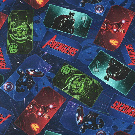 Avengers Marvel Super Hero Series 5 prints! 1 yard Top Quality Medium Thickness Plain Cotton Fabric, Fabric by Yard, Avenger 2303