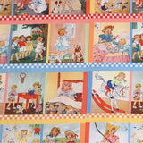 Retro Little Girls pictures 4 print!  1 Yard Medium Thickness Cotton Fabric by Yard, Yardage Cotton Fabrics for Style Clothes,