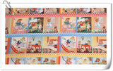 Qotations Retro Little Girls pictures 4 print! 1 Yard Medium Thickness Cotton Fabric by Yard, Yardage Cotton Fabrics for Style Clothes,