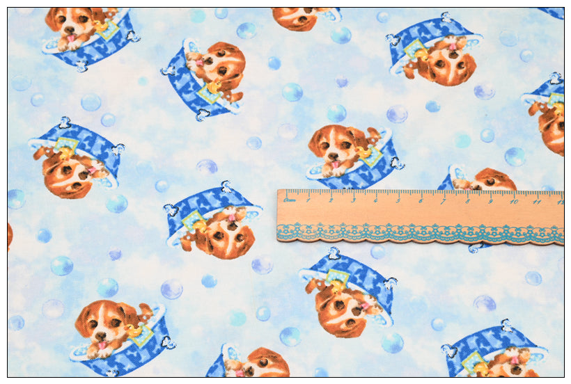 Puppy Dogs! 1 Yard Medium Weight Printed Fabric, Fabric by Yard, Yardage Fabrics, Children  Kids