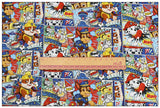 Paw Patrol Comics blue!  1 Meter Medium Thickness Cotton Fabric, Fabric by Yard, Yardage Cotton Fabrics for Style Clothes,