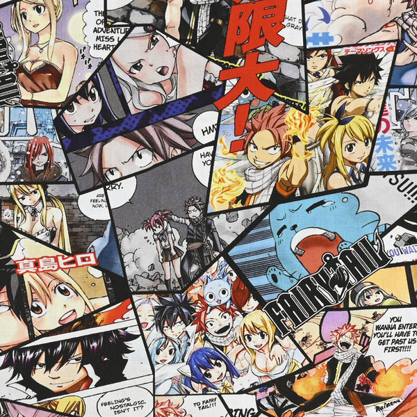 Fairy Tail the Japanese Comics! 1 Yard Medium Printed Cotton Fabric by Yard, Yardage Cotton Bag Fabrics Alice Poker