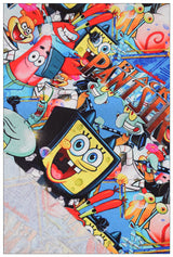 Black Pantster SpongeBob Squarepants ! 1 Meter Plain Cotton Fabric by Yard, Yardage Cotton Fabrics for Style Bags