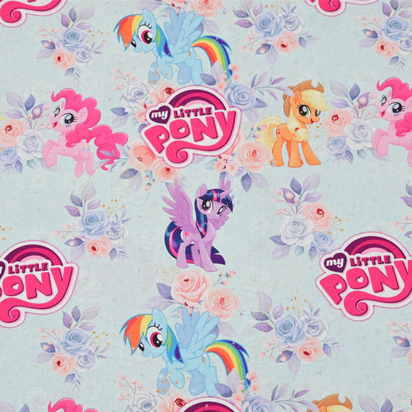 My Little Pony 2 Prints! 1 Yard Quality Medium Thickness Plain Cotton Fabric, Fabric by Yard, Yardage Cotton Fabrics Unicorns Girls Little Girls