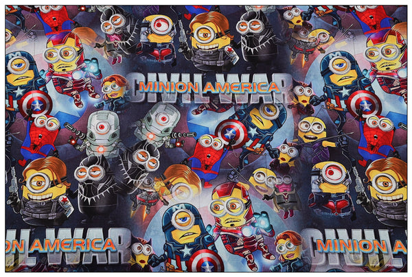 Minion America the Minions 2 Prints! 1 Yard Medium Thickness  Cotton Fabric, Fabric by Yard, Yardage Cotton Fabrics for  Style Garments, Bags Yellow