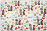 Super Mario and the Game Staff  2 prints! 1 Meter Plain Cotton Fabric by Yard, Yardage Cotton Fabrics for Style Bags
