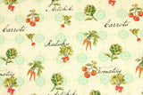 Vegetables! 1 Meter Quality Stiff Cotton Twill Fabric, Fabric by Yard, Yardage Cotton Fabrics for Bags