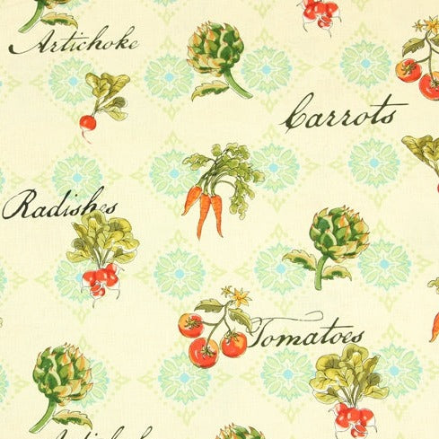 Vegetables! 1 Meter Quality Stiff Cotton Twill Fabric, Fabric by Yard, Yardage Cotton Fabrics for Bags