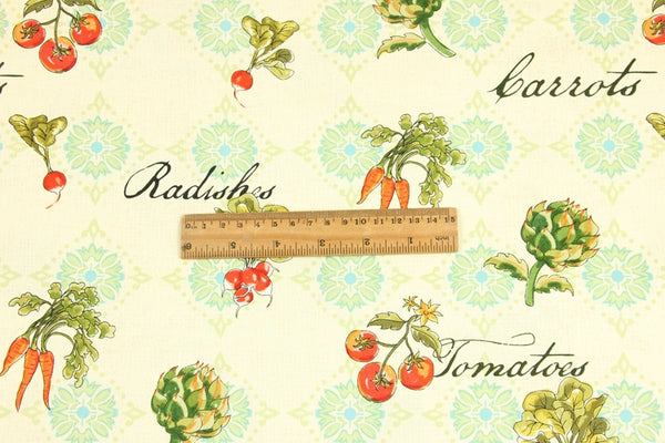 Vegetables! 1 Meter Quality Stiff Cotton Twill Fabric, Fabric by Yard, Yardage Cotton Fabrics for Bags