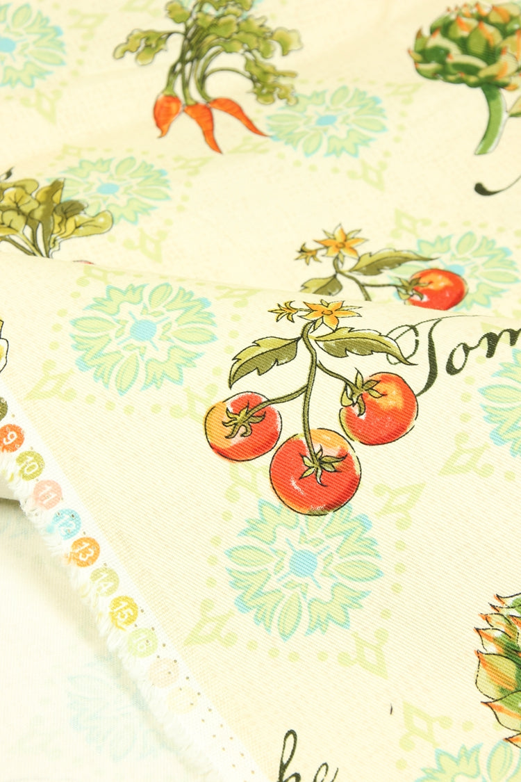 Vegetables! 1 Meter Quality Stiff Cotton Twill Fabric, Fabric by Yard, Yardage Cotton Fabrics for Bags