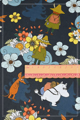 Moomin and Friends 4 prints! 1 Yard Quality Digital Printed Cotton Fabric, by Yard, Yardage Clothing