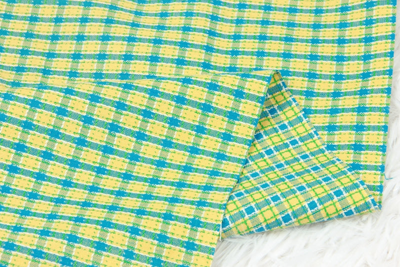 Retro Yarn Dyed Plaid Fabrics 9 Colors! 1 Meter Medium Thickness Cotton Pattern Fabric, Fabric by Yard, Yardage Cotton Fabrics for  Style Clothes, Bags