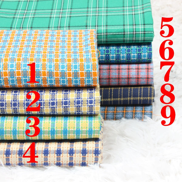 Retro Yarn Dyed Plaid Fabrics 9 Colors! 1 Meter Medium Thickness Cotton Pattern Fabric, Fabric by Yard, Yardage Cotton Fabrics for  Style Clothes, Bags