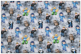 Roblox Gray ! 1 Yard Digital Printed Cotton Fabric, Fabric by Yard, Yardage Fabrics, Children  Kids