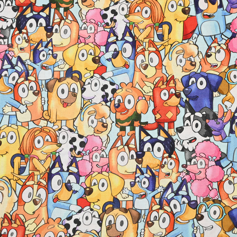 Bluey the Dog Aussie Dingo 2024 2 Prints! 1 Yard Quality Medium Thickness Plain Cotton Fabric, Fabric Aussie 2405