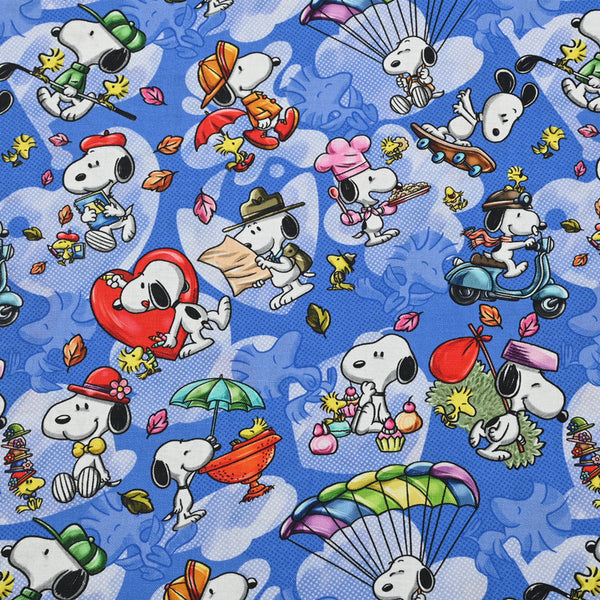 Snoopy and Friends 4 Prints! 1 Yard Printed Cotton Fabric, Fabric by Yard, Yardage Fabrics, Children  Kids 2405