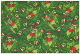 Grinch Collection 5 prints! 1 Yard Medium Thickness Plain Cotton Fabric, Fabric by Yard, Yardage Cotton Fabrics for Clothes Crafts