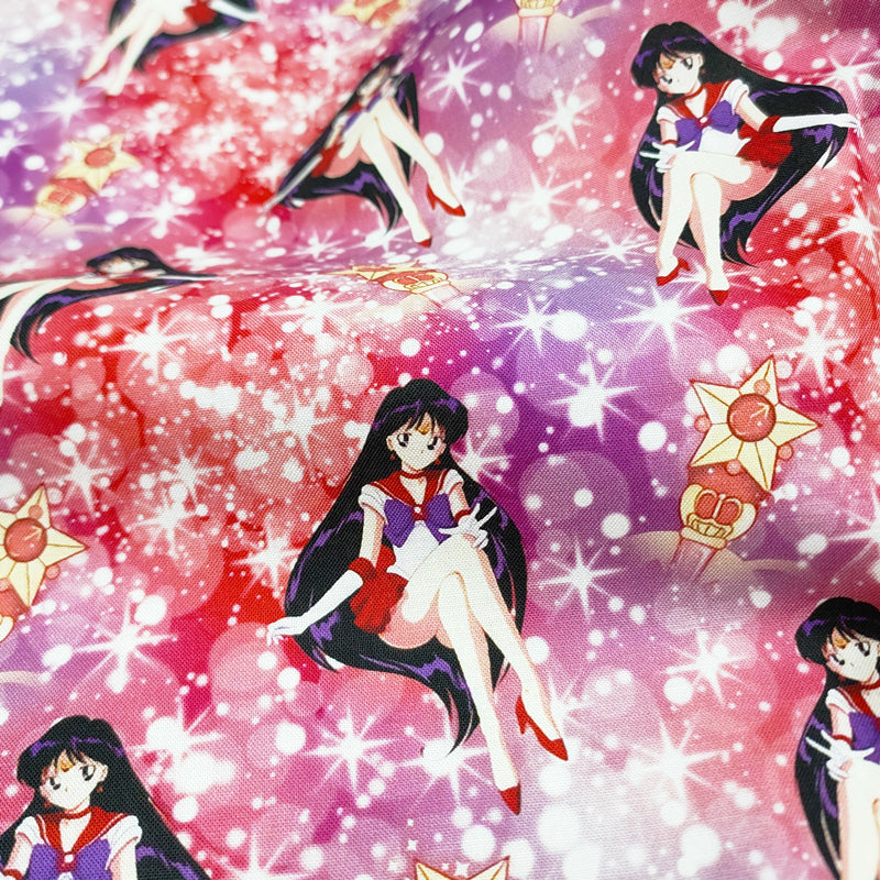 Starry Sailor Moon Collection 4 prints! 1 Yard Medium Printed Cotton Fabric, Fabric by Yard, Yardage Cotton Bag Fabrics Alice Poker