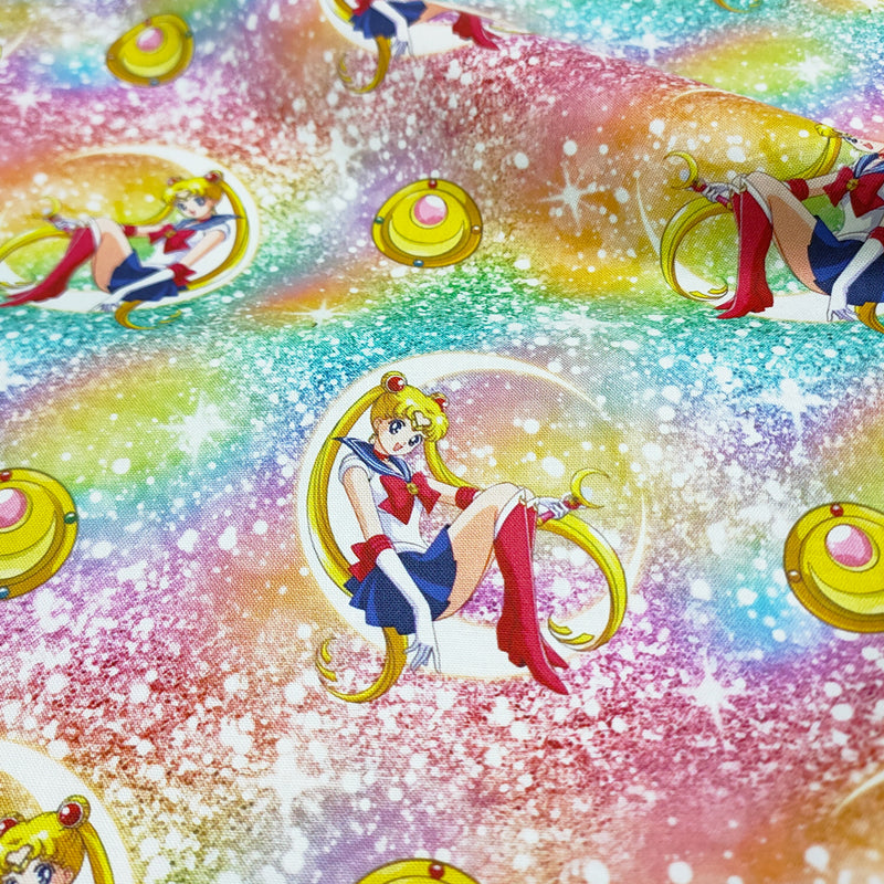 Starry Sailor Moon Collection 4 prints! 1 Yard Medium Printed Cotton Fabric, Fabric by Yard, Yardage Cotton Bag Fabrics Alice Poker