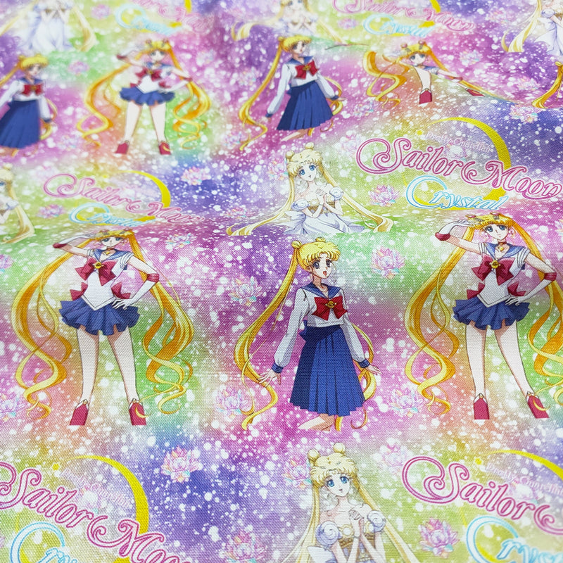 Starry Sailor Moon Collection 4 prints! 1 Yard Medium Printed Cotton Fabric, Fabric by Yard, Yardage Cotton Bag Fabrics Alice Poker