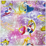 Starry Sailor Moon Collection 4 prints! 1 Yard Medium Printed Cotton Fabric, Fabric by Yard, Yardage Cotton Bag Fabrics Alice Poker